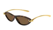 Almond Cat Eye w/ Knotted Temples- Havana Brown