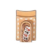 3D Men’s Ace Cards Hand-Painted Leather Money Clip D250010748