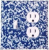 Blue Marbleware Enamel Light Switch Plates & Outlet Covers – Closeout Sale