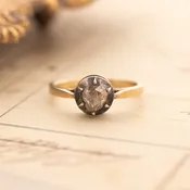 Antique Cut Down Collet Diamond Ring