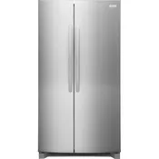 Frigidaire 26.4-cu ft Standard-Depth 36-in Wide Side-by-Side Refrigerator (Stainless Steel) ENERGY STAR Certified