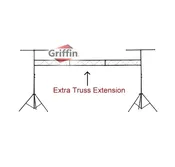 DJ Light Truss Stand System by Griffin | I-Beam Trussing Equipment Set | Hanging Mount Lighting Package for Music Gear, PA Speakers, Can Lights | T-Bar and Extra Truss Extension for Audio Stage Performance