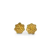 22k Granulated Greek Rosette Earrings - Post Backs
