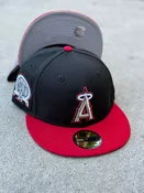 Anaheim Angels 2Tone Black Red Metallics 50th Patch