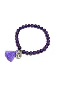 Amethyst Crystal Tree Of Life Bracelet