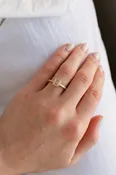 1.01ct Radiant Diamond Satin Bezel Ring — Lewis Jewelers