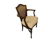 1940’s Italian Cane-Back Upholstered Seats Set X2 - Nick's Upholstery