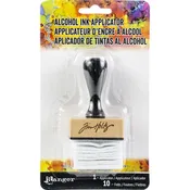 Alcohol Ink Stamp Applicator with Handle and 10 Felt Pads