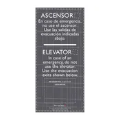 AC Hotel Elevator Evacuation Map Sign - Evacuation Exits (Bilingual)