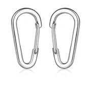 2.5-Inch Stainless Steel Wire Gate Carabiners, Snap Hooks  135KG Capacity
