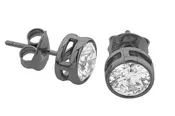 2 ct size (8 mm ) EACH Cubic Zirconia Stud Earring
