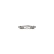 14 karat white gold band with diamond marquise and rounds