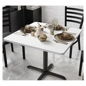 36”x36" Reversible Table with Gray or White Finish Laminated Top with Table Base