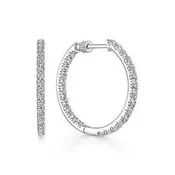 1.2" Inside Out Diamond Hoops