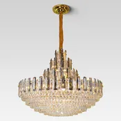 Lightingsea Elysian Elegance Crystal Chandelier With Crystal Glass Shade