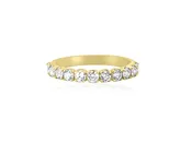 0.65ct Diamond Shared Prong Half Eternity Ring