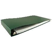 11x17 Binder Poly Panel Featuring a 1.5" Angle-D Ring Green