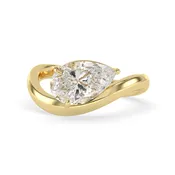 1.50 Carat Pear East West Lab Grown Diamond Solitaire Engagement Ring