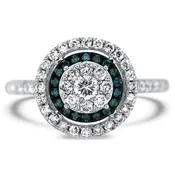 Blue Diamond Ring