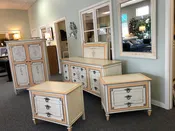 Bedroom Suite:2 Twin Headboards/Mirror/ Dresser/ Armoire w/ Drawers/Night Stands
