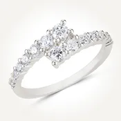 10KT White Gold Wrap Ring 0.66 CT. T.W.