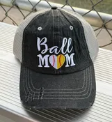Ball Mom Half Baseball Half Softball Baseball MOM Softball MOM Hat -272