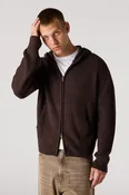 2-Way Zip-Up Knit Hooded Sweater