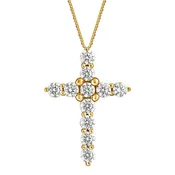 1 CTTW Diamond Cross Pendant