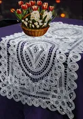 Battenberg Lace Runner White