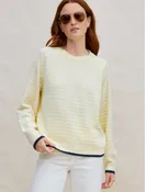 Margaret O'Leary Lola Stripe Pullover in Butter Stripe
