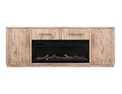 2 Drawer & 2 Door TV Stand, 80" with Electric Fireplace Insert