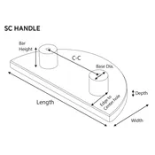 10-3/4″ Semi Circular Handle w/ Forged Texture