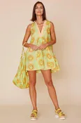 Printed Cover Up Pom Pom Tunic Dress