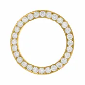 24mm Pave Two Prong 0.70Ct Custom Natural Diamond Bezel 14K White Gold