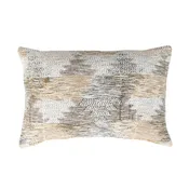 24"L x 16"H Woven Cotton Kilim Lumbar Pillow w/ Geometric Pattern