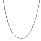 14k Enamel Necklace Dark Blue