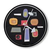 ATOMIC DESIGN WALL CLOCK BLACK