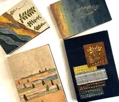 "Flower Leaf Grass" Journals, handmade with natural materials and dyes