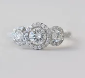 1.18 Cttw. Three-Stone Engagement Ring