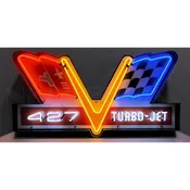 427 TURBO JET NEON SIGN IN STEEL CAN – 9TJ427