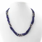 Adriana Vermeil and Lapis Lazuli Bead Necklace