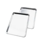 Kitchenatics Jelly Roll Baking Pan Set of 2 | 10.6″ x 15.6″ Heavy-Duty Aluminum Cookie Sheets