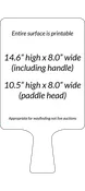 14.6" x 8.0" Large Vertical Rectangle shape (Wayfinding)