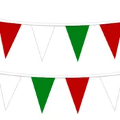 105' Red, White, and Green Pennant String
