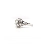 ANTIQUE ART DECO FILIGREE SOLITAIRE STYLE DIAMOND RING