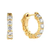 0.98 Carat Diamond Hoop Earrings