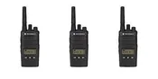 3 Pack of Motorola RMU2080d Business Two-Way Radio LED Display 2 Watts/8 Channels
