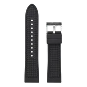 22mm Rubber Watch Strap - Textured Black