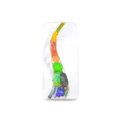 Starborn 28x13mm Rectangle Cabochon Mother of Pearl and Ammolite Inlay - 1 Piece