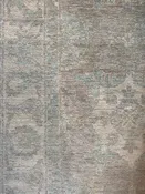 4x6 Vegetable Died Oushak Rug-Aqua Green Beige